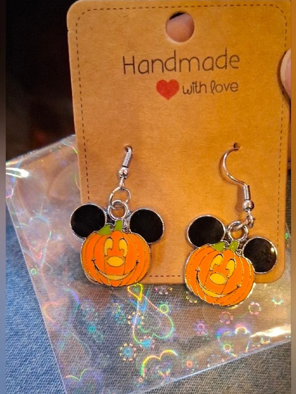 $8 Each Or Bundle 5/$20 Handmade Kids Pumpkin Mouse Halloween Earrings